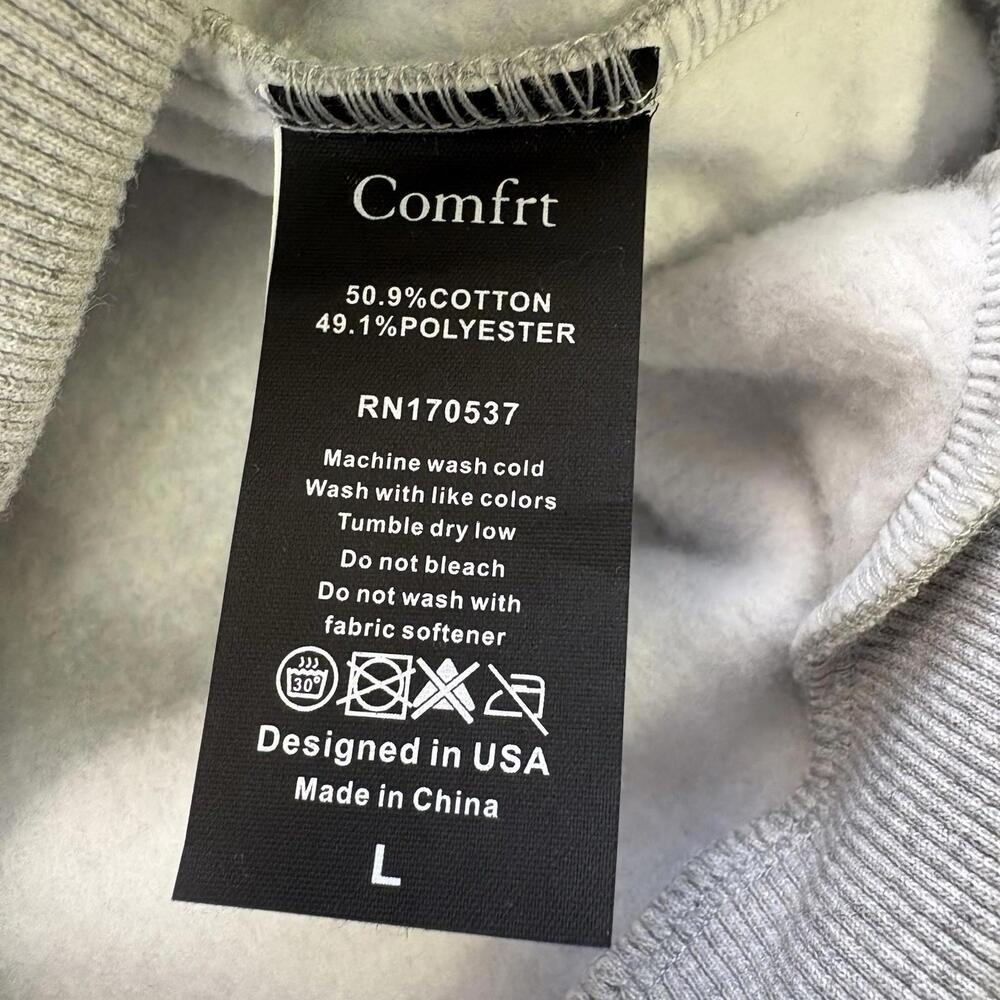 Comfrt Coordinate Hoodie Size Large Gray Oversized Cozy - Picture 6 of 9